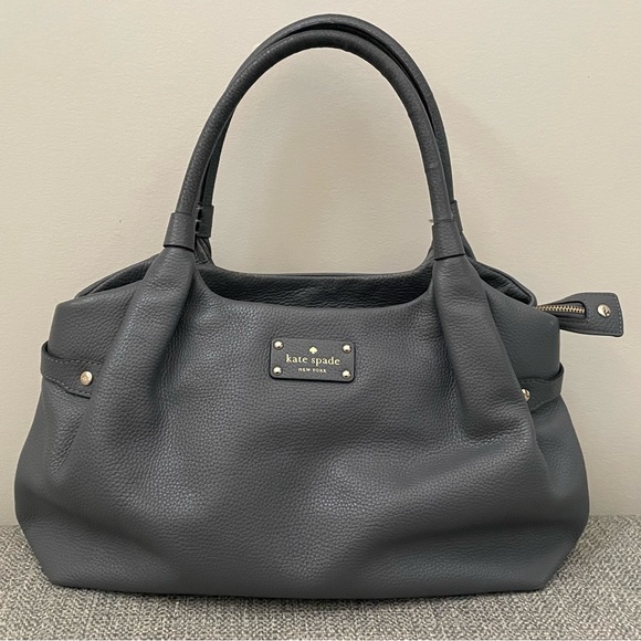 Kate Spade Bag-Gray Leather - Picture 1 of 4